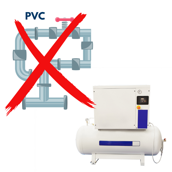¿Por qué “NO” usar cañerías de PVC para el sistema de aire de mi taller?