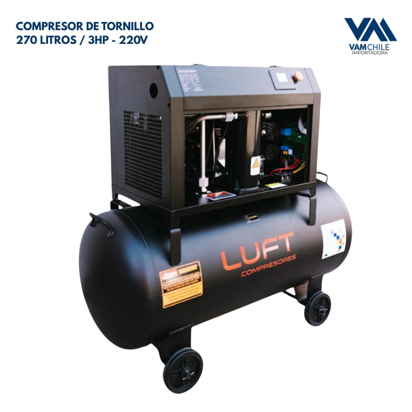 Compresor de Tornillo 270 Litros / 3HP - 220V