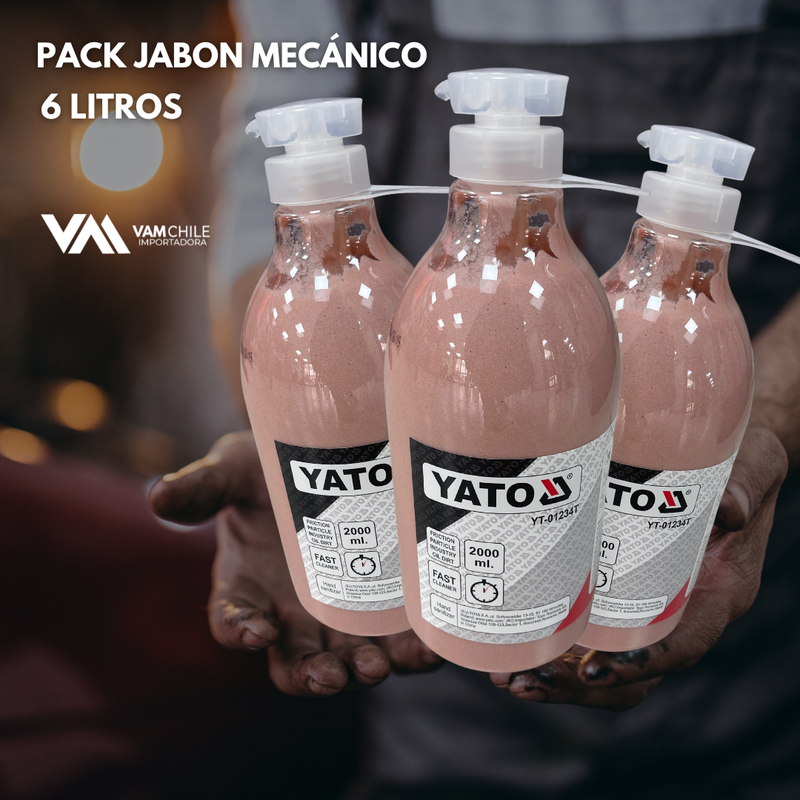 Pack Jabón Mecánico 6 Lts -(3 Botellas)  YATO