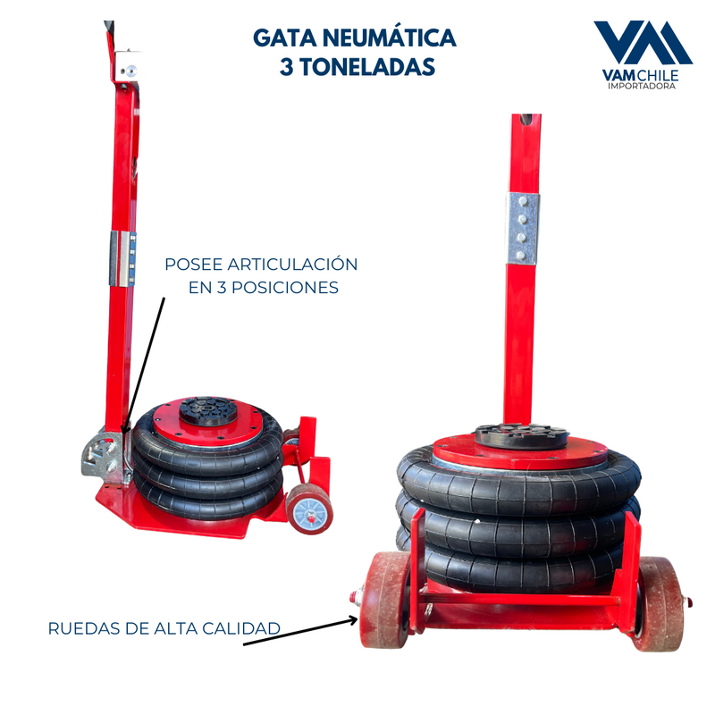 Pack de Gatas Neumáticas 3Ton + 25/50 Ton