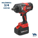 Llave de Impacto Inalámbrica 3/4 - 2400NM + 1 Bat 6Ah