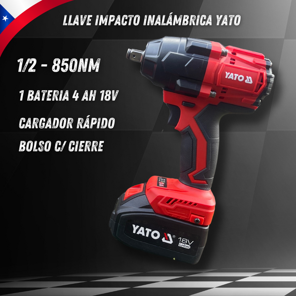 Oferta Fiestas / Llave de Impacto Inalámbrica 1/2 - 850NM Motor Brushless YATO