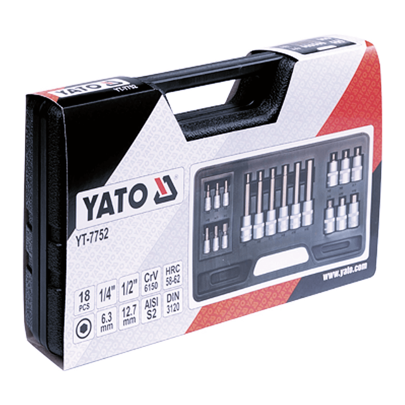 Juego Dados Allen 1/2 y 1/4 - 18 Piezas - YATO