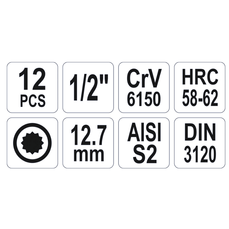 Juego Dados Imbus 1/2 - 12 Piezas - YATO