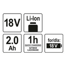 Batería de Iones de Litio de 18V - 2.0 Ah