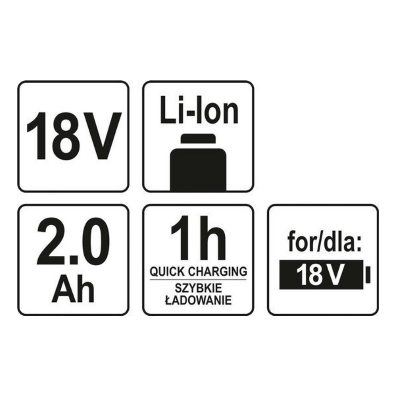 Batería de Iones de Litio de 18V - 2.0 Ah