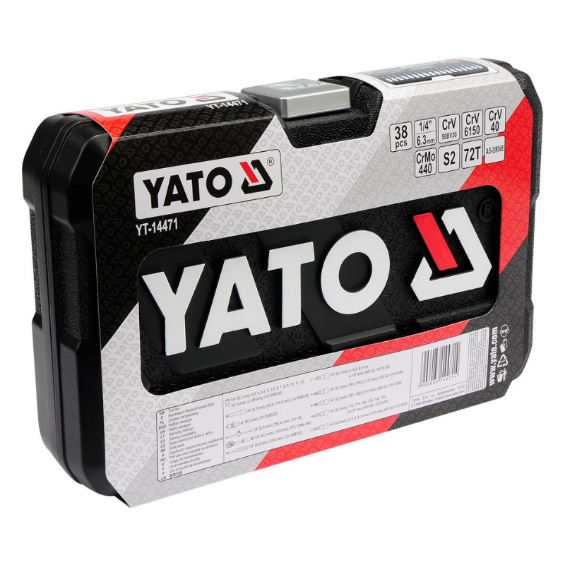 Juego de dados 1/4" de 38 piezas YATO