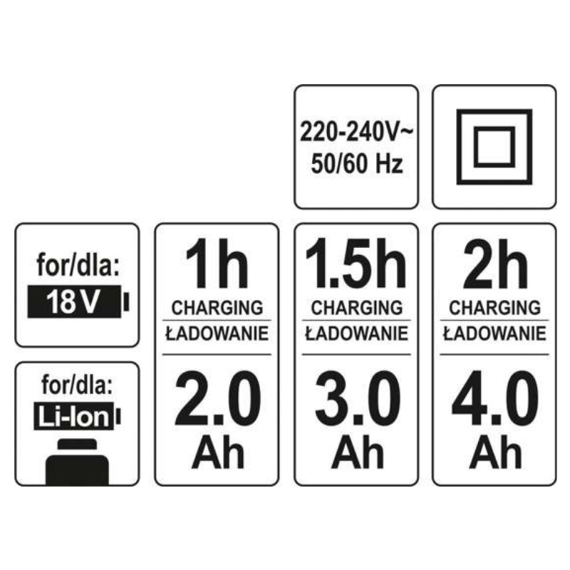 Cargador de Bateria 18V - 60 MIN